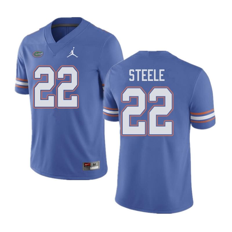 NCAA Florida Gators Chris Steele Men's #22 Jordan Brand Blue Stitched Authentic College Football Jersey RCE2064EA